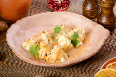 Мини-хинкали с креветкой