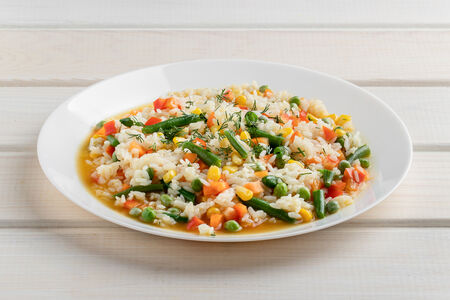 Вок Рис с овощами