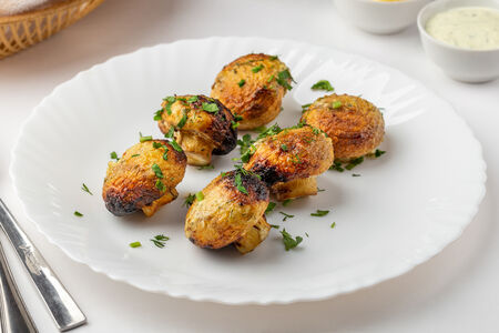 Шампиньоны на мангале