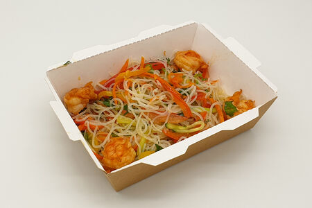 Рисовая лапша с креветками