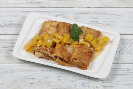 Блинчики со сливочно-сырным кремом