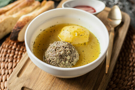 Суп с тефтелей из баранины (Кюфта)