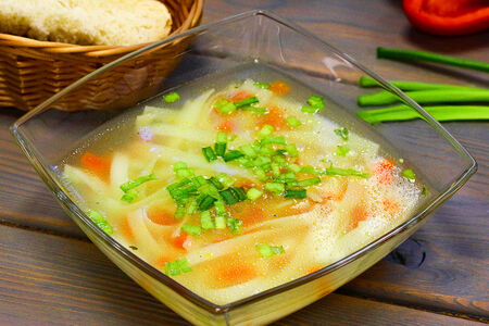 Куриный суп лапша