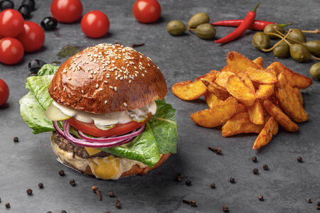 Бургер из мраморной говядины