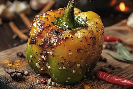 Болгарский перец на углях со специями