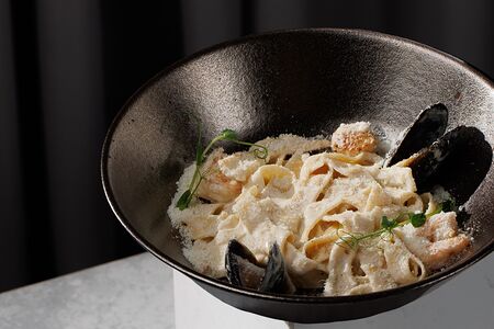 Феттучини с морепродуктами