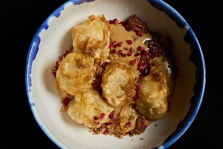 Банан-фри со сметанным кремом