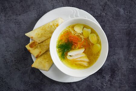 Куриный суп с фокачча