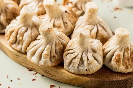 Жареные хинкали с говядиной 