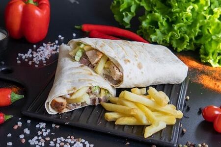 Ереванская шаурма с шашлыком из свинины