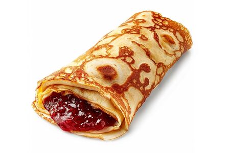 Блин с клюквенным джемом