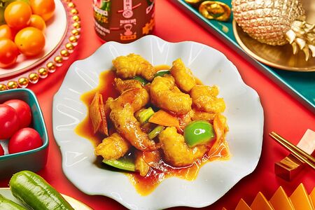 Креветки в кисло-сладком соусе №614