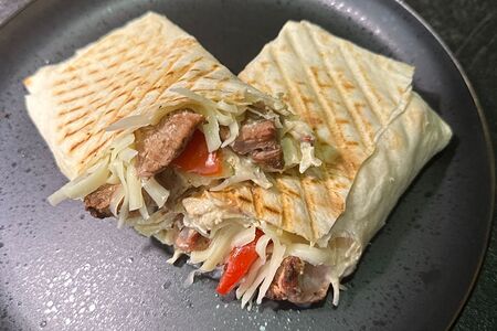 Шаурма Сырная с шашлыком из свинины