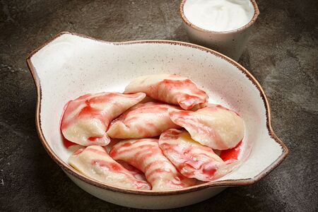 Ассорти из трех видов сладких вареников