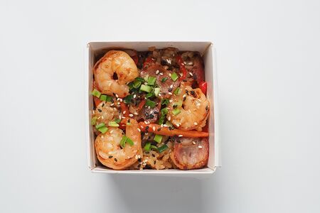 Тяохан с креветкой и беконом