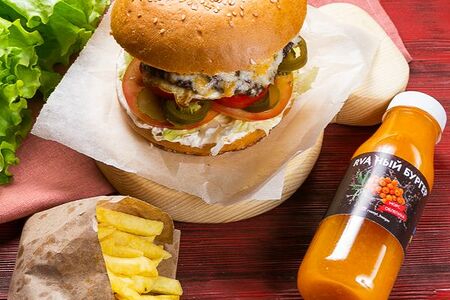 Комбо №2 (Тетя из Барселоны, фри, морс, соус Heinz)