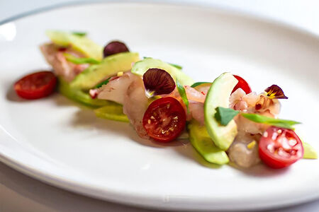 Севиче из аргентинских креветок в цитрусовом маринаде