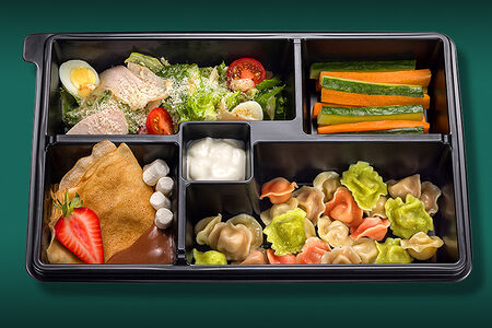 Бенто с пельмешками