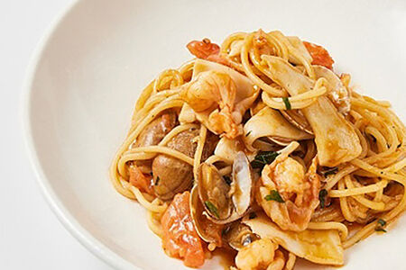 Спагетти с морепродуктами
