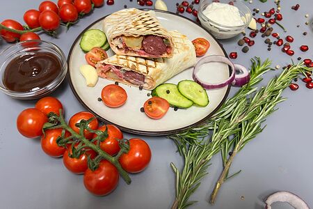 Мини-хот-дог в лаваше