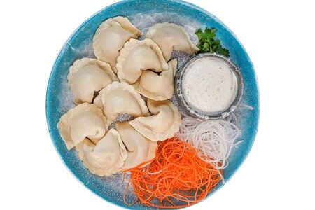 Вареники с картофелем и грибами отварные