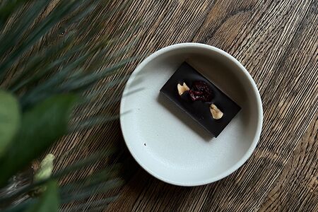 Мини-шоколад темный с клюквой и арахисом Vegan