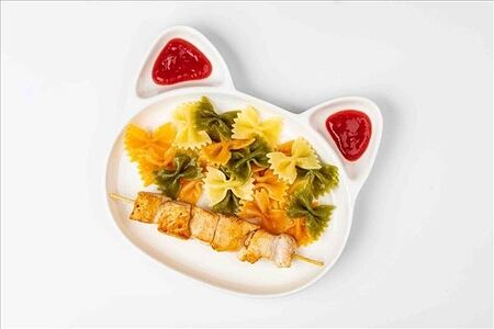 Макароны с шашлычком