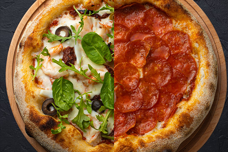 Пицца из половинок