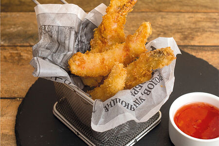 Тигровые креветки в кляре