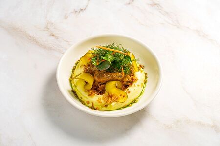 Бефстроганов с картофельным пюре