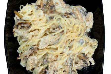 Паста с курицей и грибами