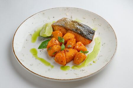 Лосось с тыквой су-вид