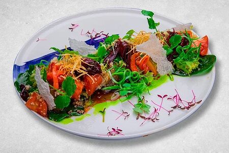 Табуле с запеченными баклажанами  