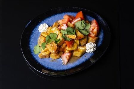 Салат с хрустящим баклажаном