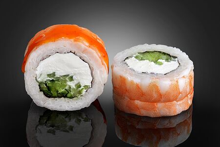 Шримп с соусом манго-чили 