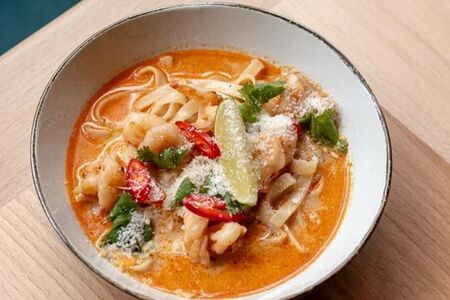 Удон с креветками