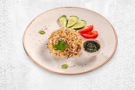 Фрайд райс с гребешком