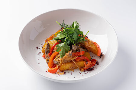 Телятина с овощами