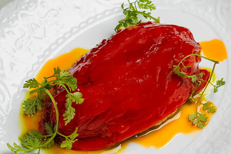 Рийет из тунца с печеным перцем