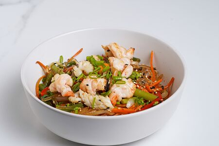 Лапша харусаме с морепродуктами