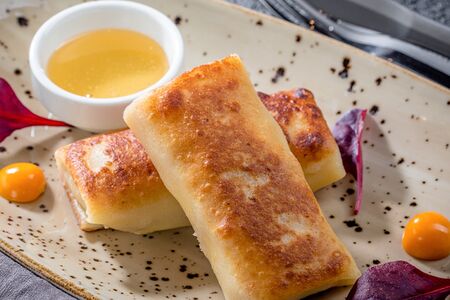 Блины с творогом