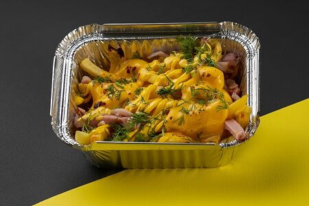 Фри Бокс с сыром чеддер и беконом