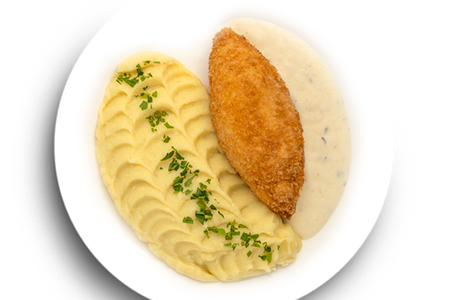 Филе цыпленка Кордон блю с картофельным пюре