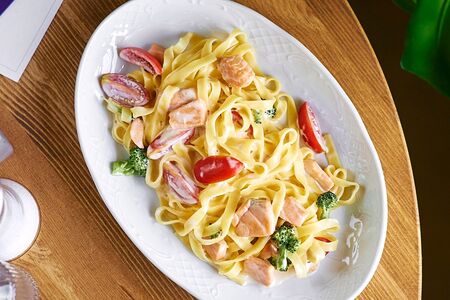 Тальятелле с форелью