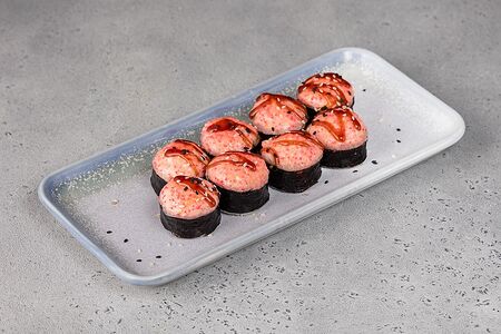 Запеченный ролл с лососем 