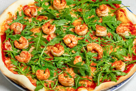 Креветки и рукола