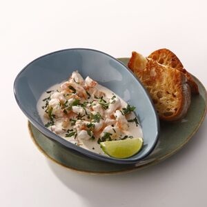 Тигровые креветки в сливочном соусе