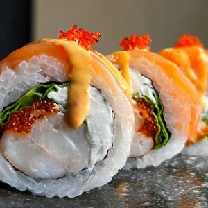 Лосось с креветкой