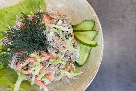 Салат с телячьим языком