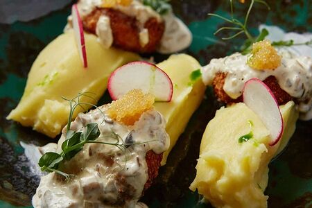 Щучьи котлеты с картофельным пюре